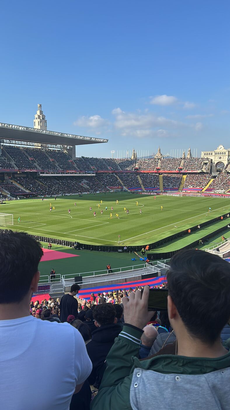 Matt's view from the stands at an FC Barcelona match